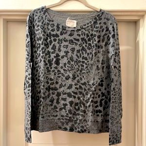 Long sleeve Current Elliot blk/grey leopard print shirt